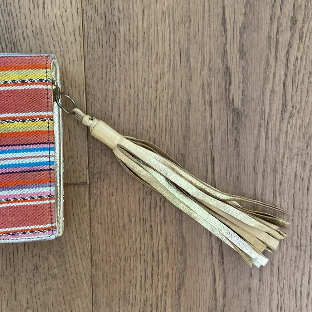 Ronny Kobo Striped Clutch